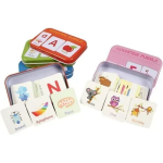 Card Cognition Puzzle Επιτραπέζιο Εκπαιδευτικό Παιχνίδι Γνωστικών Καρτών - Γράμματα