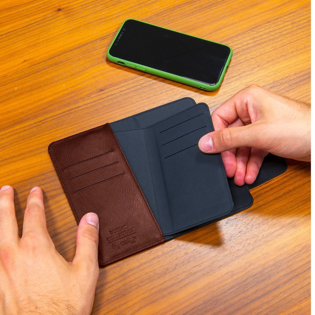 Celly Θήκη Wallet Duomo με Μαγνήτη για Smartphone έως 5.8" Καφέ DUOMOXLBR - Image 3