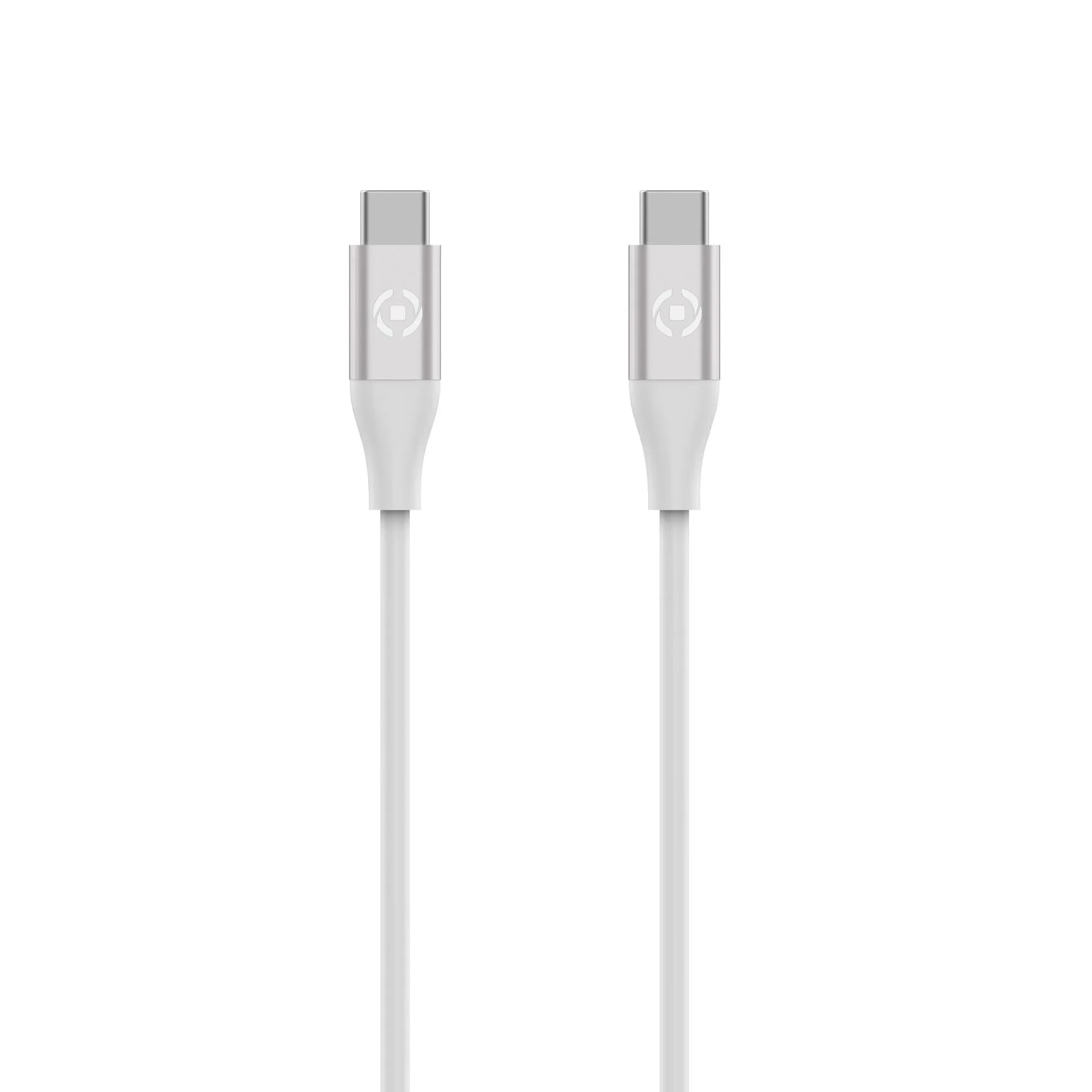 Celly Καλώδιο Φόρτισης Type-C σε Type-C 60w 1.5m Άσπρο USBCUSBCCOLWH