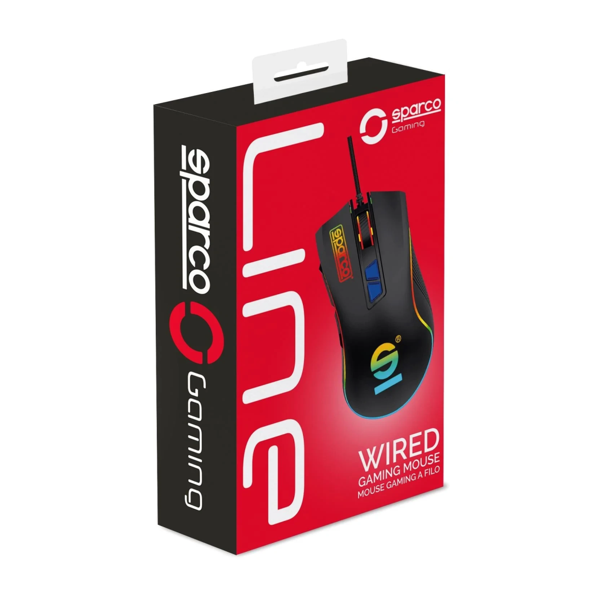 Sparco Gaming Ποντίκι LINE Ενσύρματο USB 7200 DPI RGB Μαύρο SPMOUSEPRO - Image 3