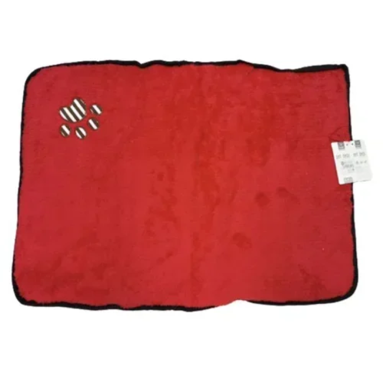 Χαλάκι Κατοικιδίου Αντιολισθητικό από Fleece 68cm Κόκκινο 19418-148