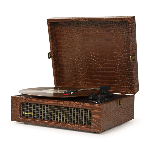 Crosley Πικάπ Βαλιτσάκι Voyager Brown Croc CR8017B-BR4 SF0005RP-BR1