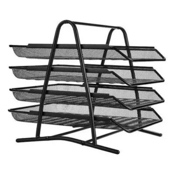 Δίσκος Εγγράφων Μεταλλικός 4 Επιπέδων 295x350x325mm Motarro MI005-3