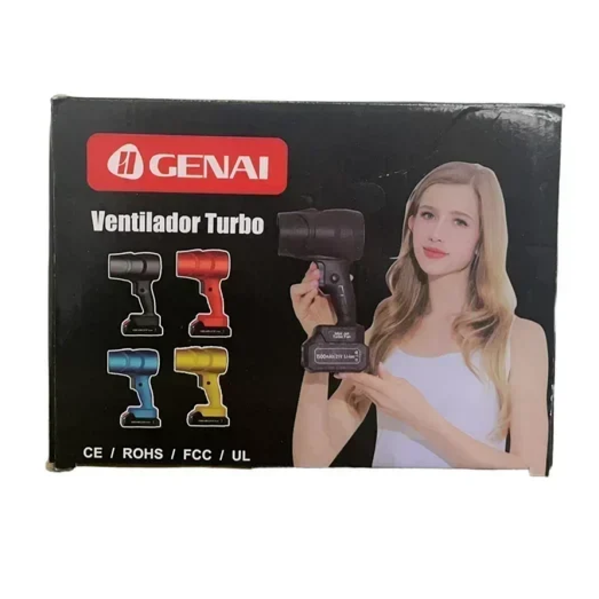 Επαναφορτιζόμενος φυσητήρας μπαταρίας 1500rpm Genai - μαύρο - Image 3