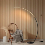 Επιδαπέδιο Nordic Φωτιστικό LED 170cm Dimmable Λευκού Χρώματος με Τηλεχειριστήριο G16-Q35 – Μαύρο