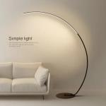 Επιδαπέδιο Nordic Φωτιστικό LED 170cm Dimmable Λευκού Χρώματος με Τηλεχειριστήριο G16-Q35 – Μαύρο