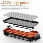 Επιτραπέζια ηλεκτρική ψησταριά σχάρας 1500W με ρυθμιζόμενο θερμοστάστη Sokany SK-6112 - Image 4