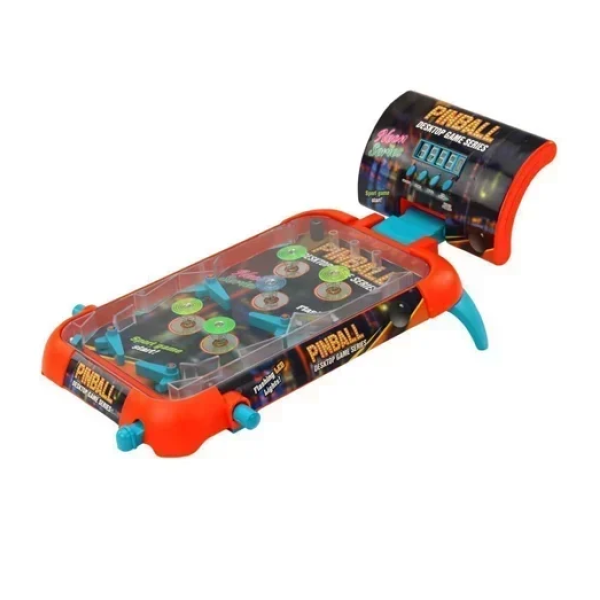 Επιτραπέζιο φλίπερ με LED φωτισμό και ήχο Pinball Desktop Game Series - πορτοκαλί