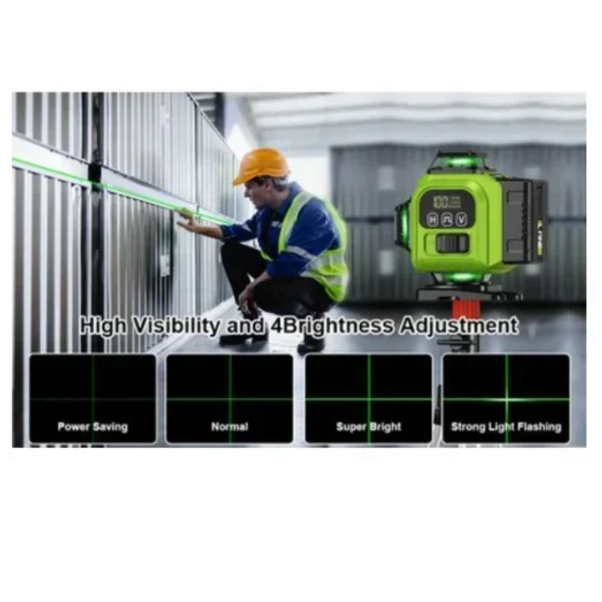 Εργαλείο ευθυγράμμισης - Laser Level Tool Kit Andowl Q-SP07 πράσινο - Image 4