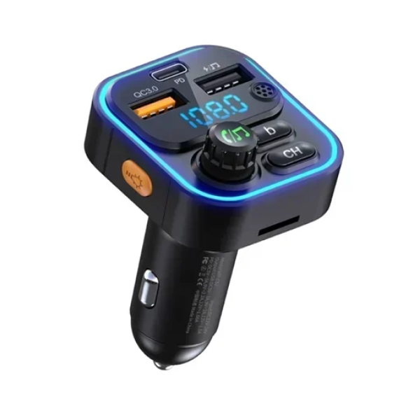 FM Transmitter και φορτιστής αυτοκινήτου WP-C52 μαύρο