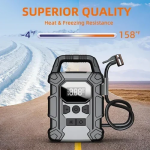 Φορητή αντλία αέρα 12000mAh και Power Bank Andowl Q-CQ729 μαύρη - Image 4