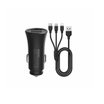 Φορτιστής αυτοκινήτου 2.4A με θύρες 2xUSB με καλώδιο Micro-USB / Type-C Remax RCC-236
