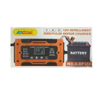 Φορτιστής μπαταριών 12V 6A Andowl Q-DP350 πορτοκαλί/μαύρο