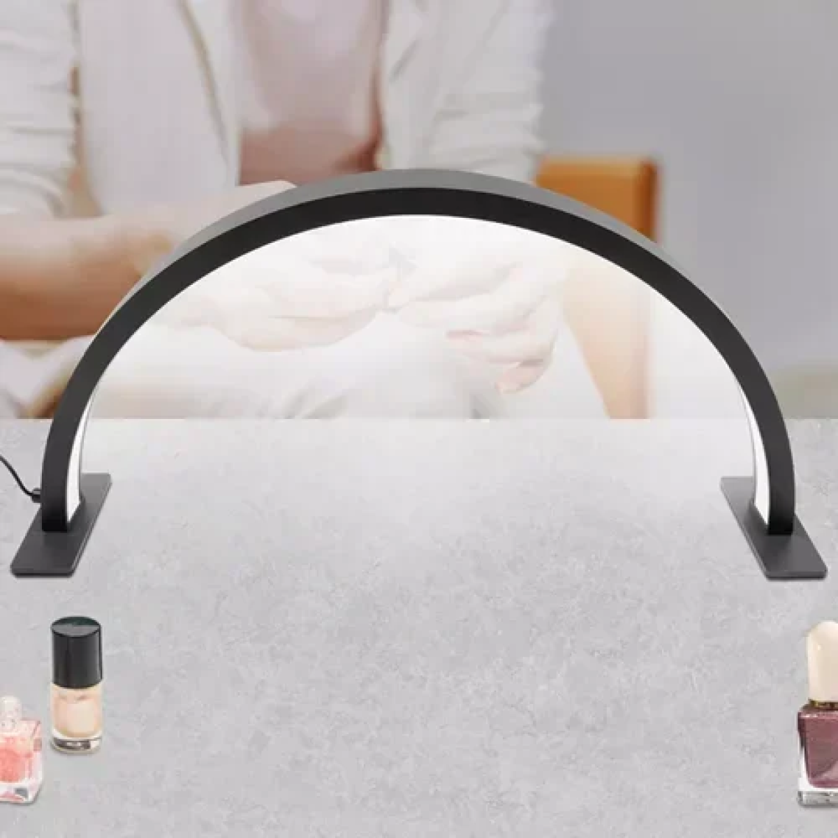 Φωτιστικό LED Manicure Half Moon με ρύθμιση έντασης 58cm – μαύρο - Image 7