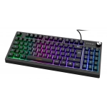 Deltaco Gaming Πληκτρολόγιο Μεμβράνης Ενσύρματο TKL RGB UK Layout Μαύρο GAM-110-UK