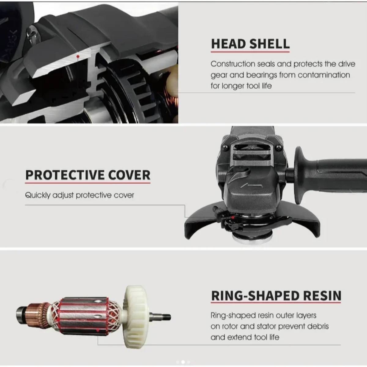 Γωνιακός Τροχός TEH ΤG125MV 125mm 800W