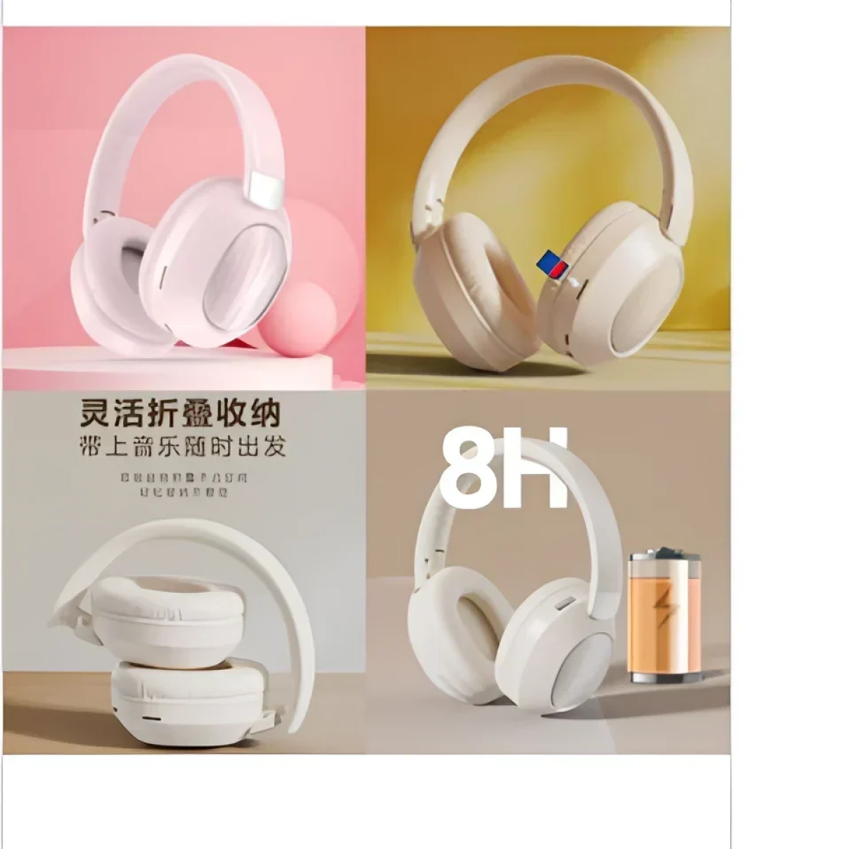 HD10 Bluetooth Gaming Headset with Microphone Ασύρματα Ροζ
