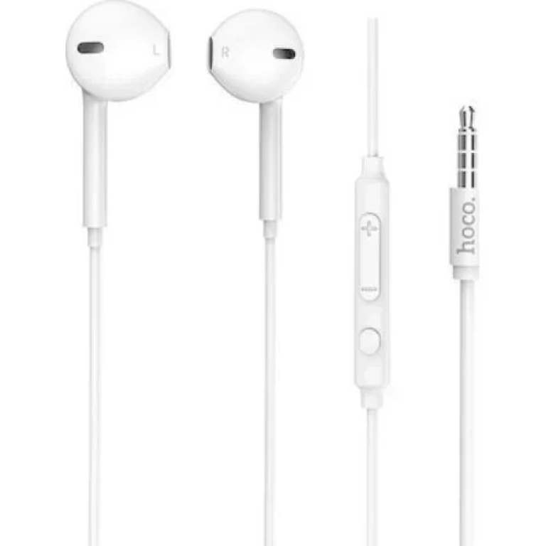 Hoco M55 Ακουστικά Handsfree με Βύσμα 3.5mm - Λευκό