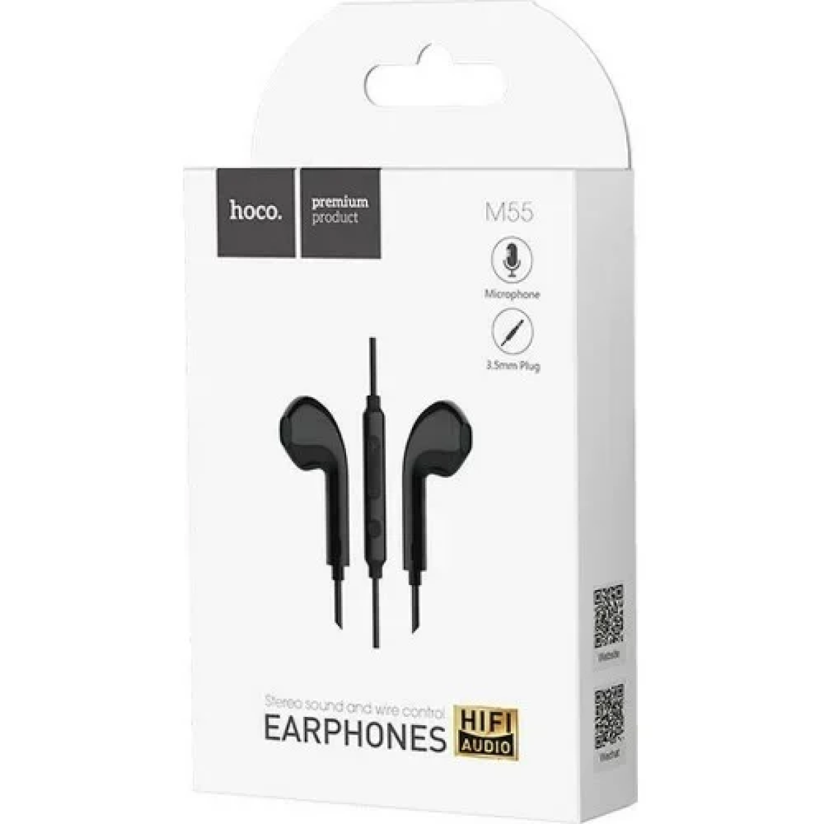 Hoco M55 Ακουστικά Handsfree με Βύσμα 3.5mm - Mαύρο
