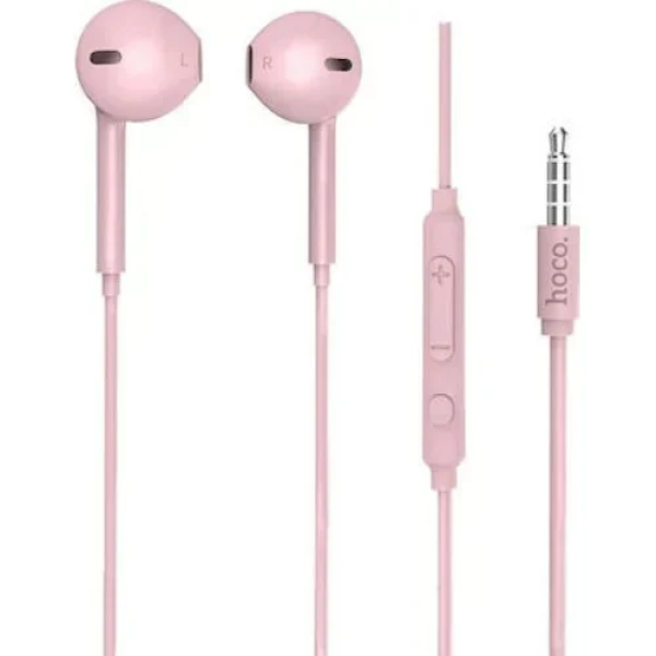 Hoco M55 Ακουστικά Handsfree με Βύσμα 3.5mm - Ροζ