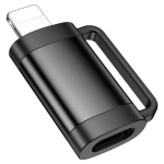 Hoco UA31B Μετατροπέας Lightning male σε USB-C female 2A Μαύρο