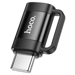 Hoco UA31E Μετατροπέας USB-C male σε Lightning female Μαύρο
