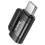 Hoco UA31E Μετατροπέας USB-C male σε Lightning female Μαύρο