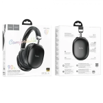 Hoco W35 Ασύρματα/Ενσύρματα Over Ear Ακουστικά με 40 ώρες Λειτουργίας Μαύρα