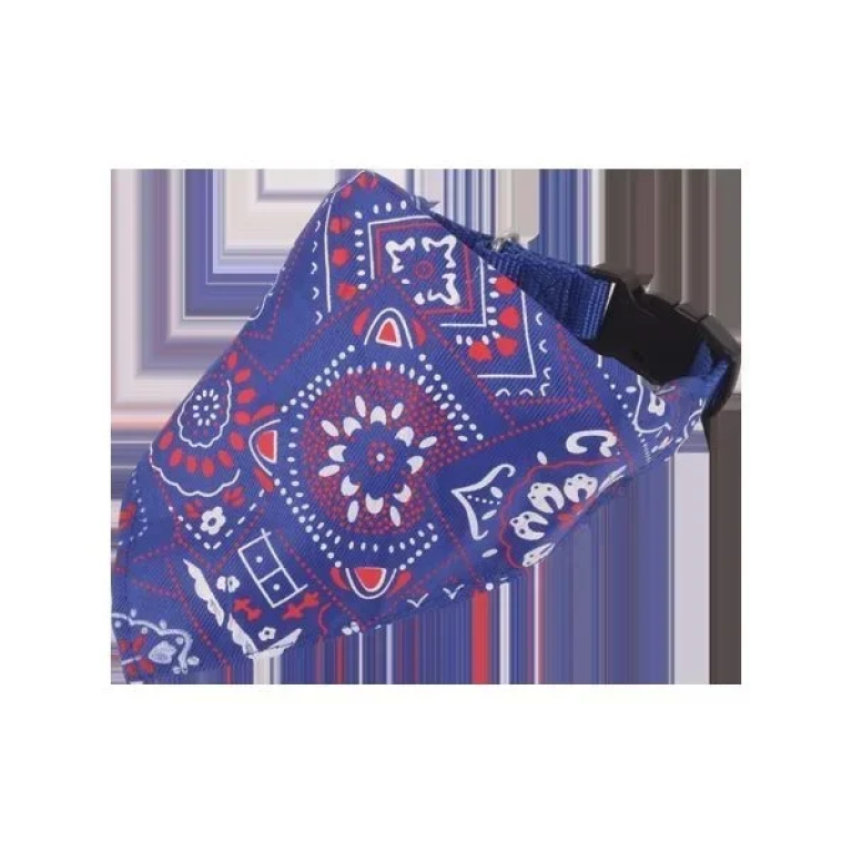 Τριγωνική Μπαντάνα με Σχέδια για Σκύλους Μπλέ