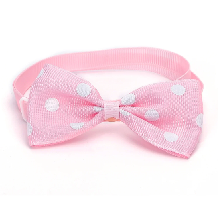 Παπιγιόν Polka Dot για Σκύλους και Γάτες Ρόζ