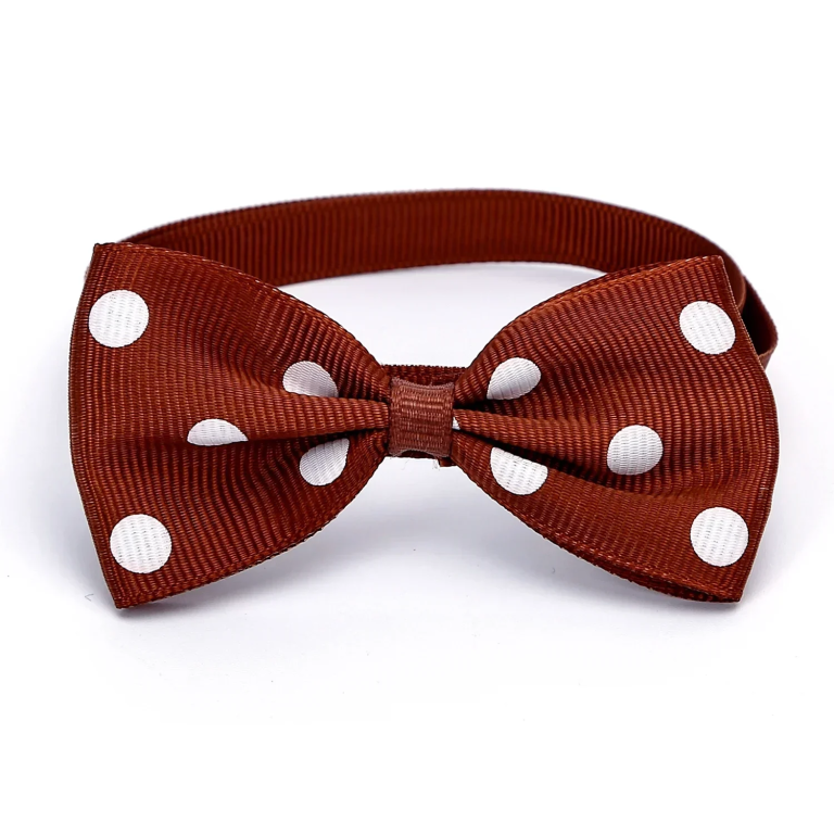 Παπιγιόν Polka Dot για Σκύλους και Γάτες Καφέ