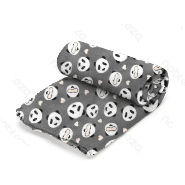 Κουβέρτα Κατοικιδίων με σχέδιο Panda L160*W100cm Large Γκρί