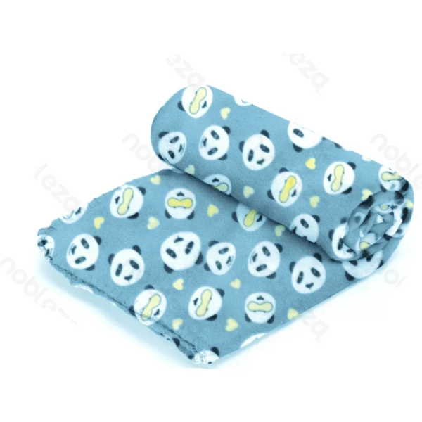 Κουβέρτα Κατοικιδίων με σχέδιο Panda L160*W100cm Large Μπλέ