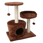 Γατόδεντρο με Ονυχοδρόμιο 2 επιπέδων L49*W35*H60cm Καφέ