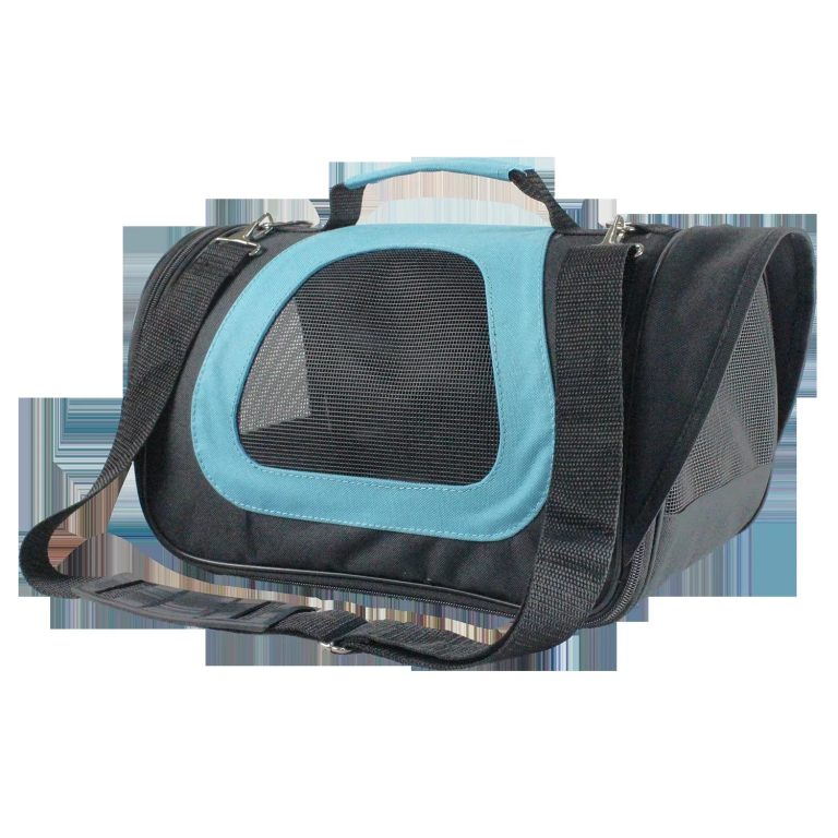Τσάντα Μεταφοράς για Κατοικίδια L45*W28*H29cm Large Μαύρο/Γαλάζιο