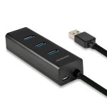 Axagon 4x USB3.0 Charging Hub 1.2m Cable, MicroUSB Charging HUE-S2BL - Image 4