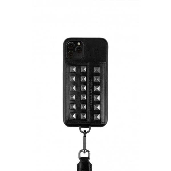 IDEAL OF SWEDEN θήκη λαιμού Statement iPhone 11 Pro/XS/X Dawn Black Studs IDSPNAW21-I1958-363