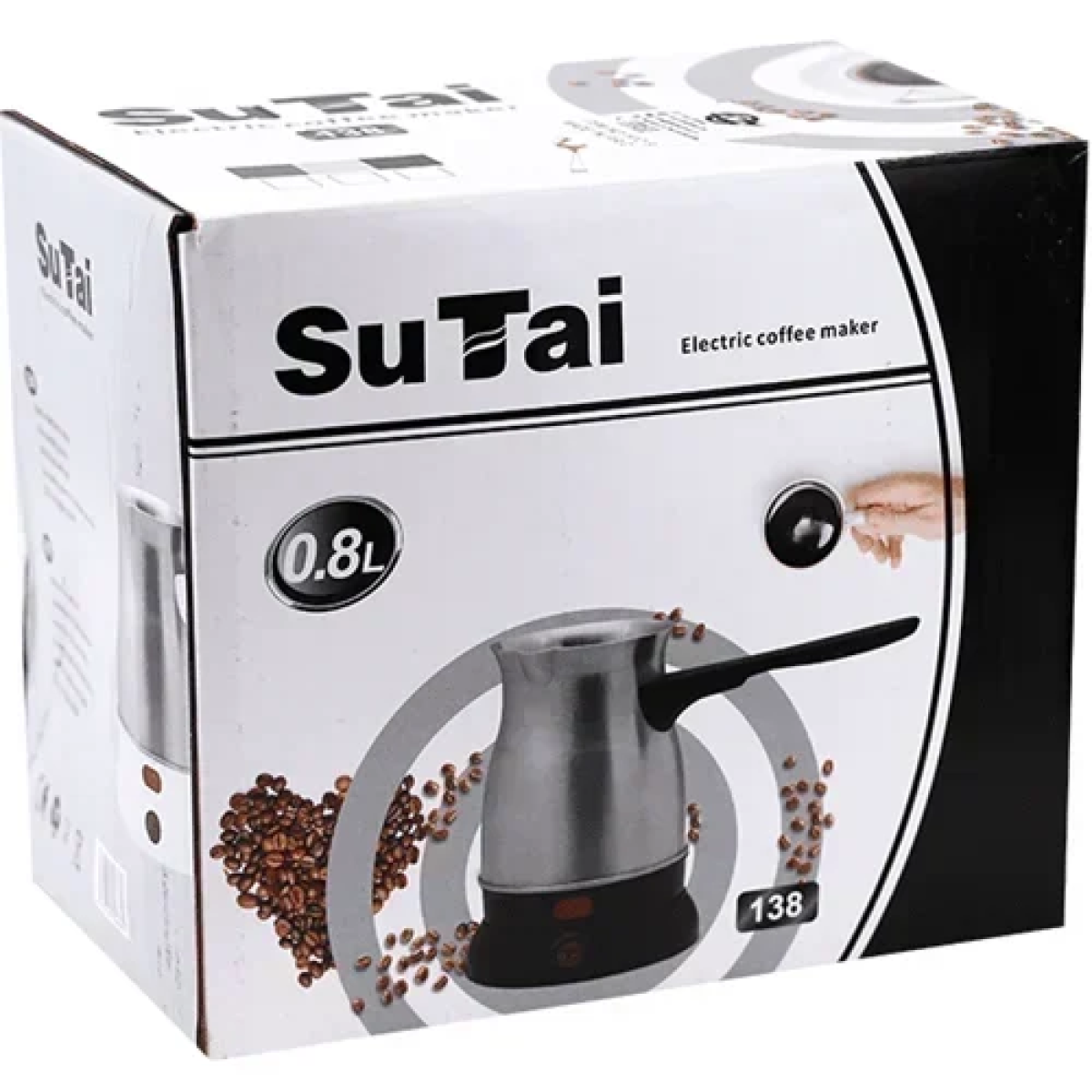 Ηλεκτρικό μπρίκι 800W με χωρητικότητα 800ml Sutai ST-138 γκρι - Image 3