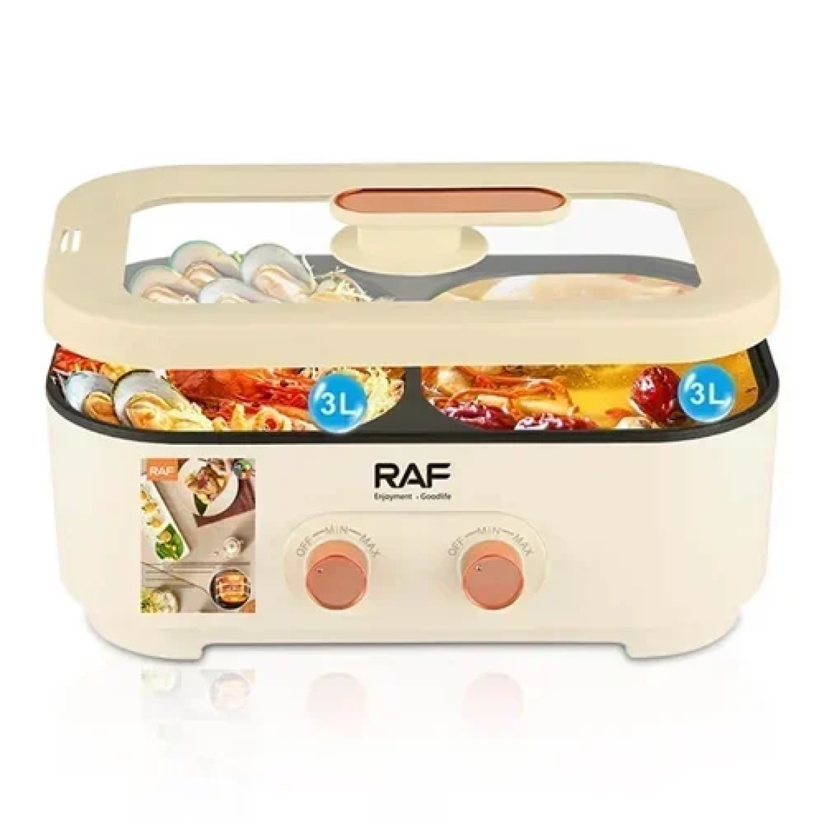 Ηλεκτρικός μάγειρας 6L 2000W RAF R.5420 - λευκό - Image 4