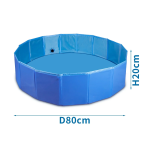 Πισίνα Αναδιπλούμενη για Σκύλους D80*H20cm Small Blue