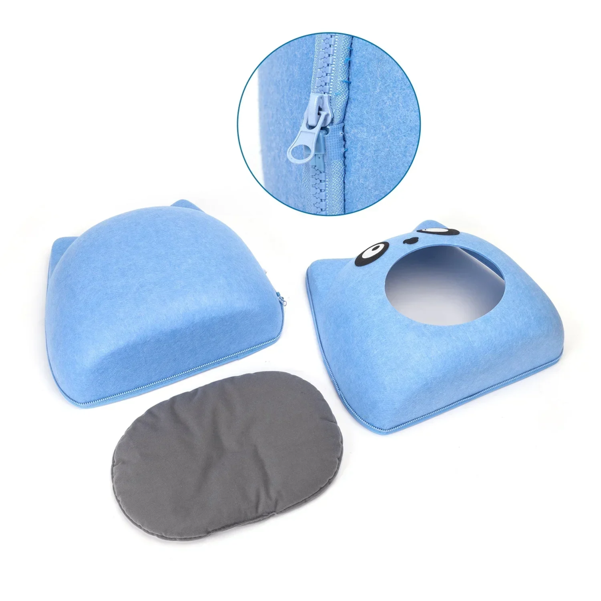 Φωλιά για Γάτες σε σχήμα Πάντα L45*W32*H41cm Μπλέ