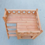 Σπιτάκι Ξύλινο για Γάτες και Σκύλους με Σκάλα και Χώρο στο Πάνω Μέρος L73*W53*H66cm