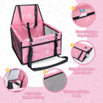 Τσάντα Αυτοκινήτου για Κατοικίδια L40*W35*H45cm Ρόζ