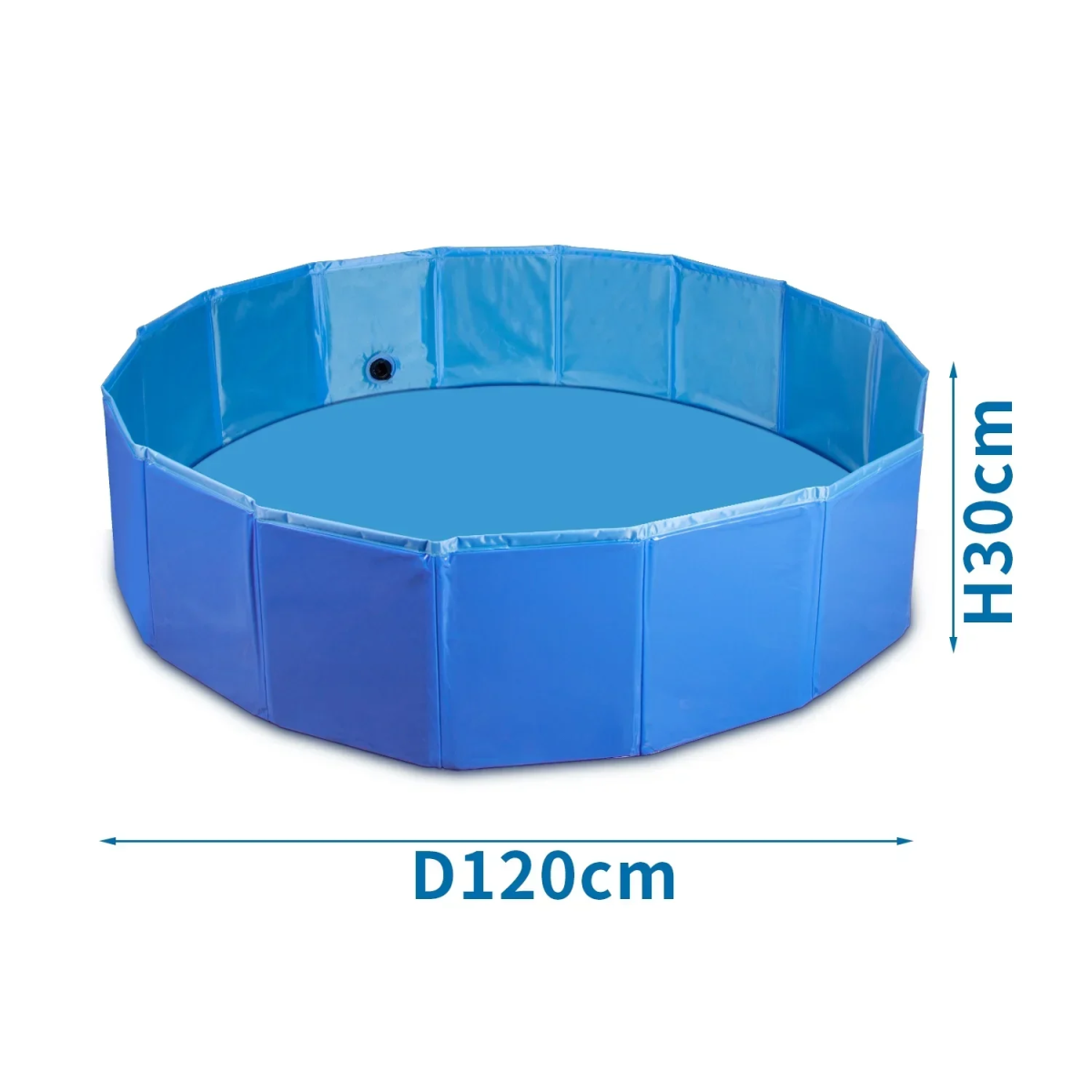 Πισίνα Αναδιπλούμενη για Σκύλους D120*H30cm Medium Blue