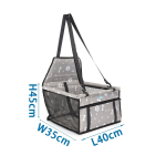 Τσάντα Αυτοκινήτου για Κατοικίδια L40*W35*H45cm Γκρί