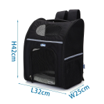 Σακίδιο Μεταφοράς για Κατοικίδια L32*W25*H42cm Μαύρο