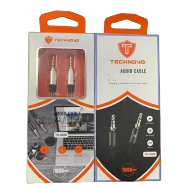 ​Καλώδιο Ήχου Technovo TN-M008 Γκρι