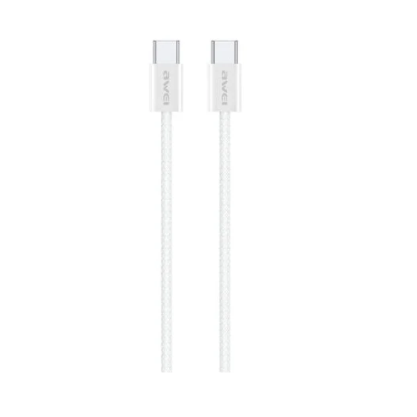 Καλώδιο Type-C to Type-C 60W Awei CL-219T λευκό
