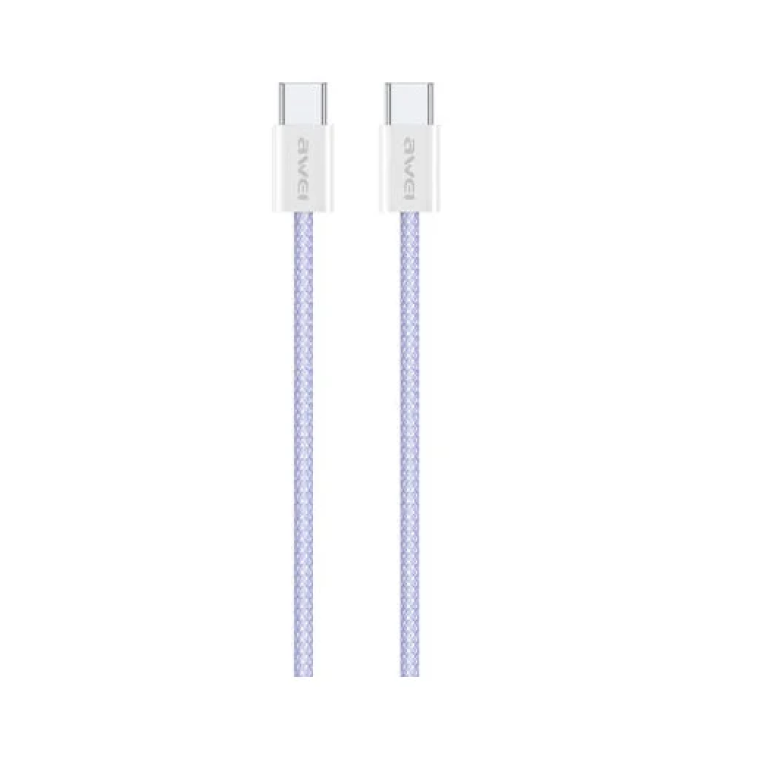 Καλώδιο Type-C to Type-C 60W Awei CL-219T μωβ