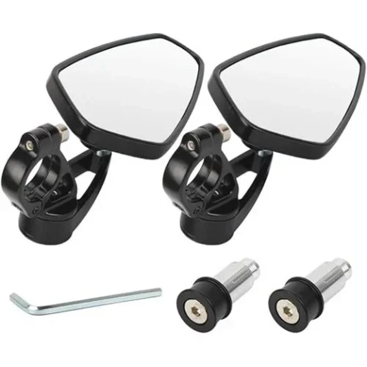 Καθρέπτες μοτοσυκλέτας 2τμχ Rear View 22mm RY351 Μαύρο
